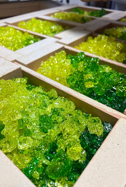 üveg díj készítés